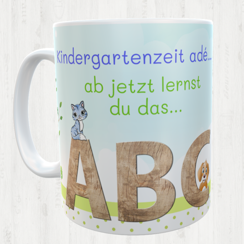 Gift for the school introduction - cup with desired name - kindergarten time adé