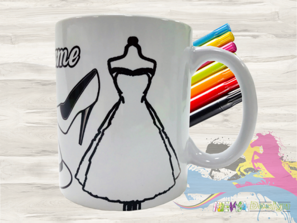 Coloring cup Fashion including desired name