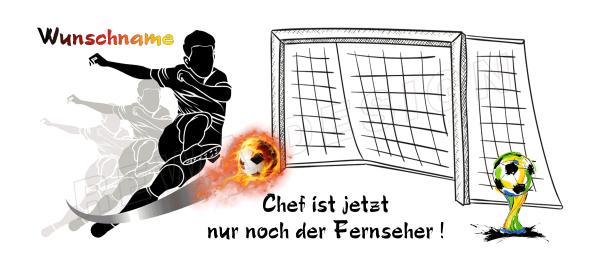 Tasse zur Fussball EM, WM oder Bundesliga - Torschütze - Ihr Wunschnamen optional