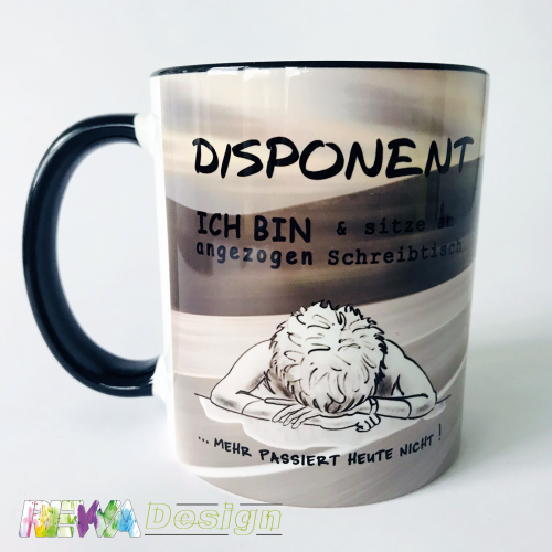 Truck driver motif coffee cup including desired name
