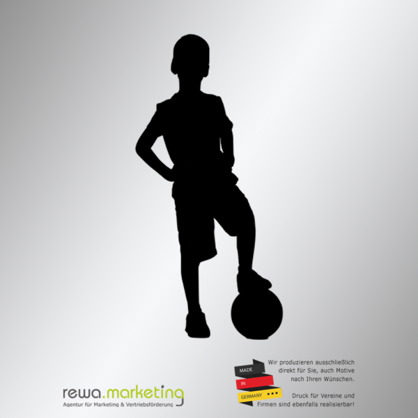 Sticker boy footballer silhouette