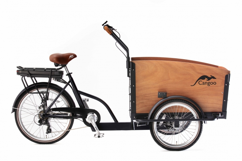 Cangoo Groovy Unisex Cargo Bike Black / Brown