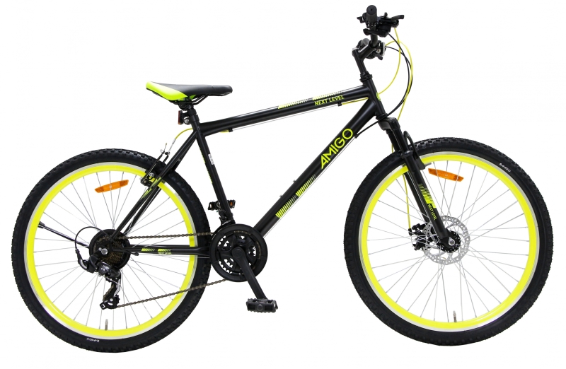 AMIGO Mountain Bike Next Level 26 Inch Unisex Black/Yellow