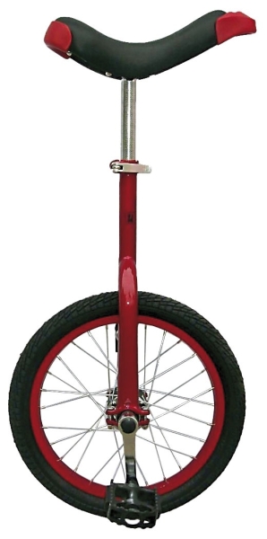 Fun unicycle 16 inch 43 cm unisex red