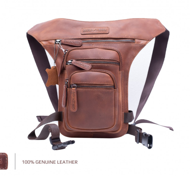 Louis Wallis Leather Backpack Shopper Vintage Brown - Future