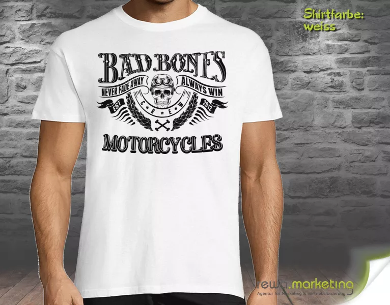 Biker T-Shirt - BAD BONES