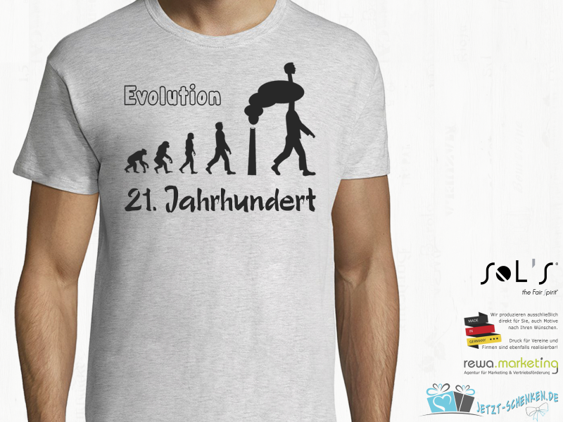 T-Shirt - Funshirt - EVOLUTION 21. Jahrhundert