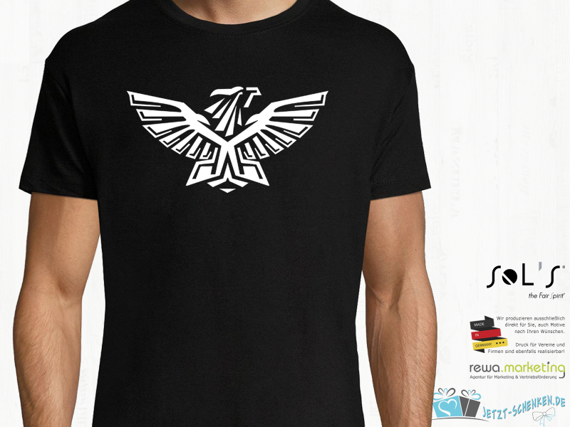 Herren T-Shirt - Funshirt - Adler mit breiten Schwingen