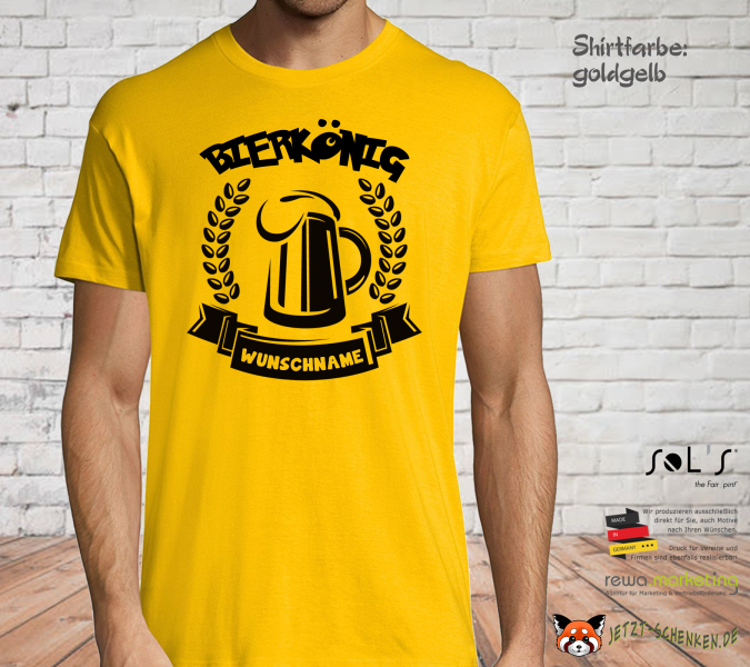 Men's T-Shirt - Beer King with desired name