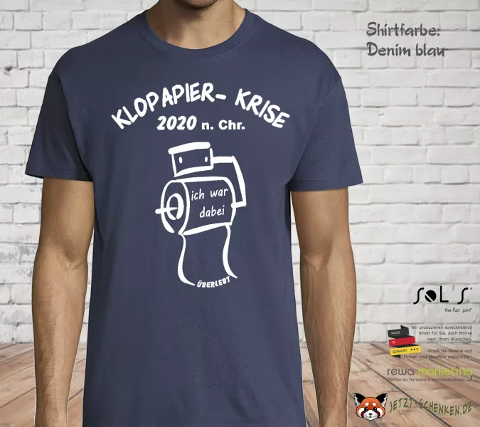 Herren T-Shirt zur Klopapier Krise