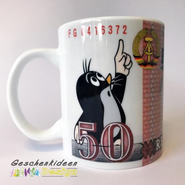 50 DDR Mark Ostalgie memory fun coffee cup / mug including desired name - imprint