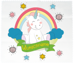 Glasses cleaning cloth cute unicorn with stars including desired name
